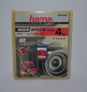 Hama High Speed Gold SDHC Class 10 4GB Memory Card - Sealed, Damaged Packaging - Picture 1 of 3