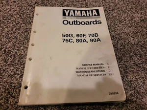 Manual de servicio fuerabordas marinos Yamaha 290294 - 50G, 60F, 70B, 75C, 80A, 90A - Imagen 1 de 8