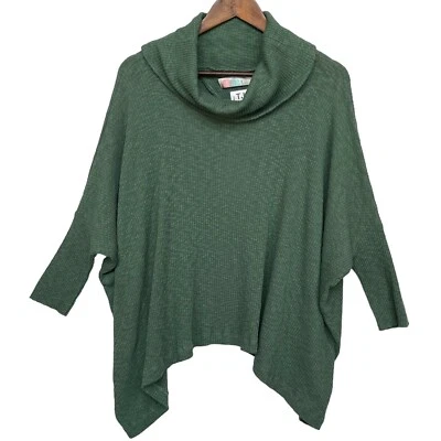 Suéter Free People Beach Cuello Capucha Mujer Talla M Verde Elastizado Espalda Abierta Tejido Foto 1 de 4