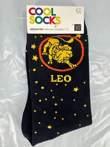 Size M Mens 6-8 Womens 7-10 Odd Sox Leo Astrology Sign Crew Socks One Pair - Picture 1 of 4