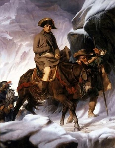 Napoleon Crossing The Alps Painting by Paul Delaroche Reproduction - Picture 1 of 3