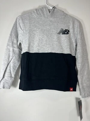 Sudadera con Capucha New Balance Pullover, Gris Jaspeado con Color Negro Talla Pequeña (8) Foto 1 de 4