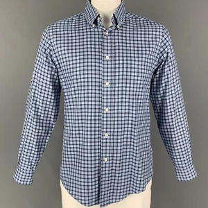 BROOKS BROTHERS Größe M Blau Grün Kariert Baumwolle Knöpfe Lang Hemd - Bild 1 von 5