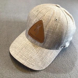 Browning Gray Baseball Cap With Leather Patch - Picture 1 of 9