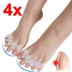 2-4x Zehenspreizer Silikon Hallux Valgus Hammerzeh Zehentrenner alle Zehen - Bild 1 von 9