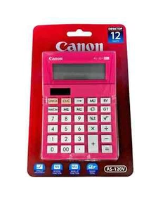 Canon AS-120V 12 Digit Calculator - Pink - Pack of 5 - Picture 1 of 1