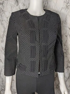 Chaqueta corta Cabi para mujer talla 2 lunares negra gancho ojo forrado 5156 - Imagen 1 de 12