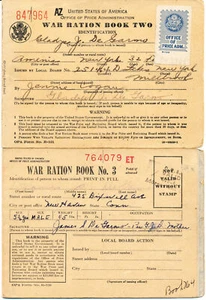 LOTTO DI 2 LIBRI RAZIONE DI GUERRA STATI UNITI 2 e 3 - Gladys & James de Garmo - Foto 1 di 4