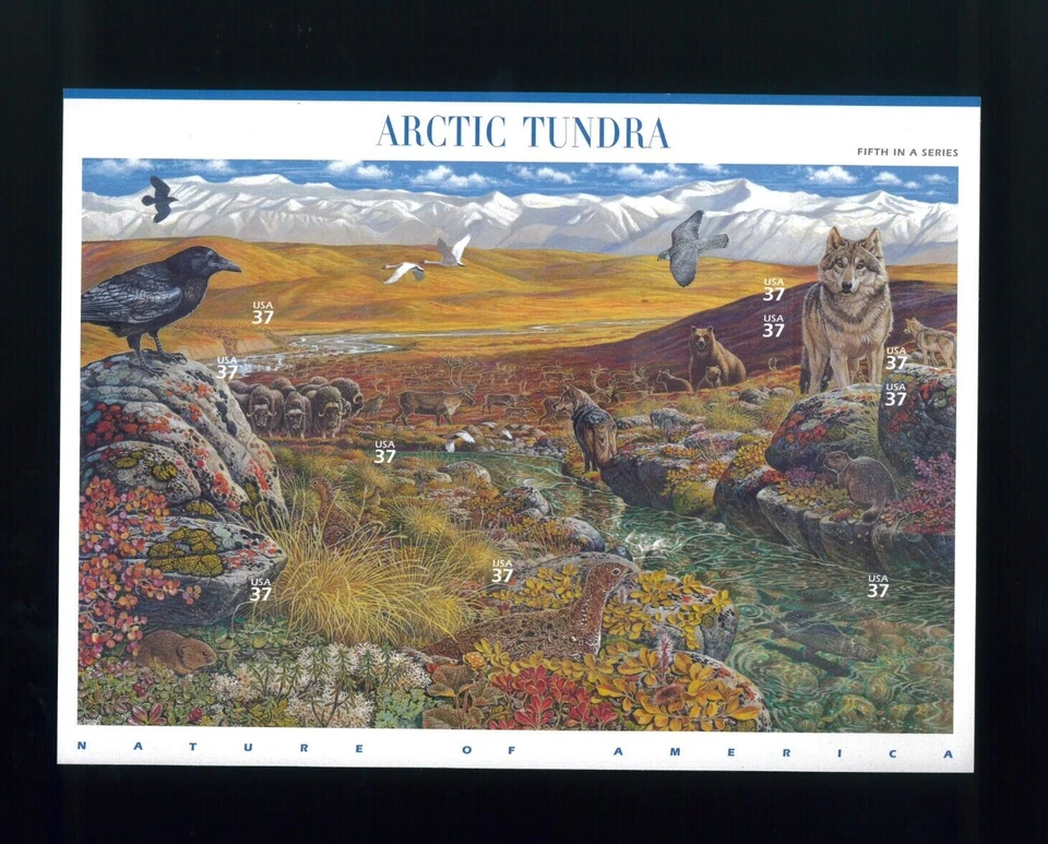 United States 37¢ Arctic Tundra Nature Series #3802 MNH Full Sheet - Image 1 of 1