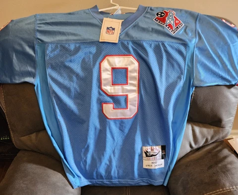 Mitchell & Ness *1997* Tennessee Oilers Steve McNair Throwbacks Jersey. W/Tags Cover