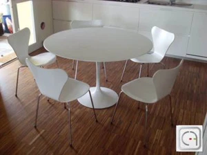 RUNDER TULPENTISCH FLÜSSIGLAMINAT JEDE GRÖSSE MADE IN ITALY - Bild 1 von 5