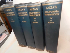 Anza's California Expeditions by Herbert Eugene Bolton, 1930, 4 Volume Set - Picture 1 of 11
