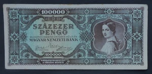 Ungarn 100000 Pengo, 1945 KANN VERSENDEN 1,99 $ KAMM. VERSAND - Bild 1 von 2