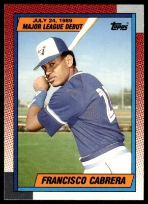 1990 Topps Major League Debut 1989 Francisco Cabrera Toronto Blue Jays #20 - Image 1 of 2