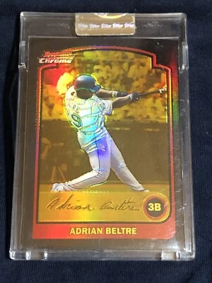 Bowman 2003 cromo Adrian Beltre #13 refractor de oro sellado sin circular 71/170 Foto 1 de 2