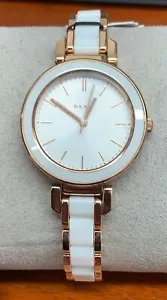 DKNY Ellington Silver Dial Ladies Two Tone Watch Item No. NY2589 - Picture 1 of 1