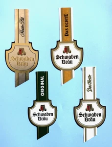 4 x Bierflaschen - Halsetiketten , SCHWABEN BRÄU , Stuttgart / BW #1263# - Bild 1 von 1