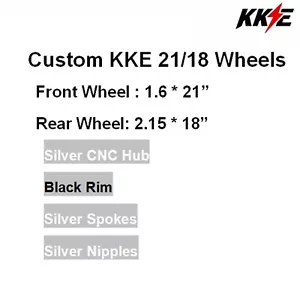 KKE 21/18 Dirt Bike Wheels for Yamaha YZ250 YZ250F YZ450F 03-2024 CNC Silver Hub - Picture 1 of 1