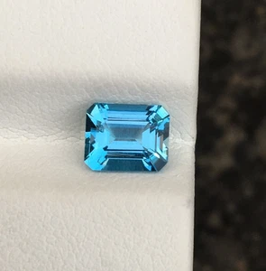 Excelente santa maria aguamarina corte octágono perfecto color increíble 1,10 quilates - Imagen 1 de 10