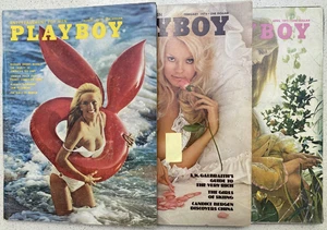 Playboy Magazine Job Lot x 3 Aug'72, Feb'74, Apr'72 All Without Centrefolds - Picture 1 of 7