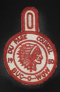 1950 Du Page Council Illinois Buc-o-Wow Boy Scout Patch BSA - Picture 1 of 2