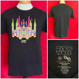 Camicia Ufficiale Meow Wolf Blacklight Taglia Media MORBIDA Colori Neon  - Foto 1 di 10