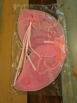 Children's Costume Fairy Wings & Wand Set New In Package - Image 1 of 2