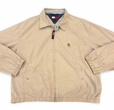 Vintage 90’s Tommy Hilfiger Men’s Windbreaker Jacket XL Khaki Tan￼ - Image 1 of 4
