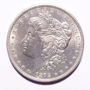1878 Morgan Silver Dollar 7TF Rev of '78 AU/BU - Picture 1 of 2