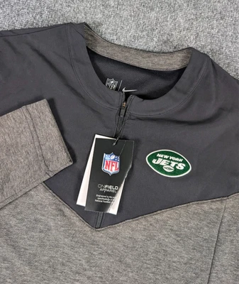 Pullover New York Jets Nike Sideline Lockup Performance Cuarto Cremallera Para Hombres S Nuevo con Etiquetas Foto 1 de 4