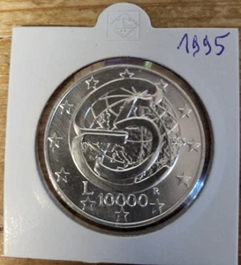 Italien  10.000 Lire 1995  Konferenz von Messina   Silber  stempelglanz - Picture 1 of 2