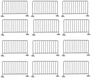 12er Set silberne Leitplanken für WWE & AEW Wrestling Actionfiguren - Bild 1 von 1