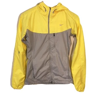 Chaqueta para correr Nike Half Flash 3M de malla reflectante verde plateado con capucha para mujer XS - Imagen 1 de 9