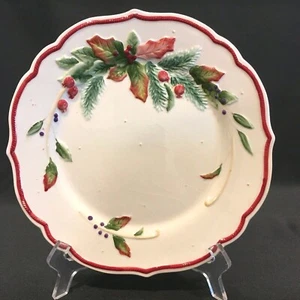 Fitz & Floyd Winter Holiday Christmas 9-3/4" Luncheon Accent Plate - Picture 1 of 3