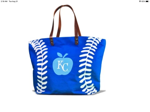KC Royals, Teacher Night Tote Bag, 2021, New in Package, $34.99, Free Shipping Cover