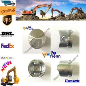 3TNE68 3TNE68C 3D68E 3TNE68L Piston Kit W/ Ring Set For Yanmar Vio20 B2U Engine - Picture 1 of 3