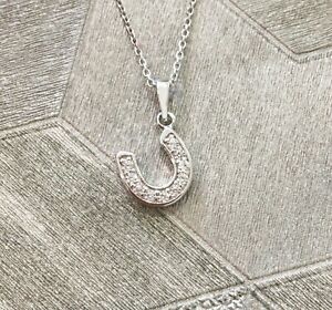 Small 925 Sterling Silver Lucky Horseshoe High Quality Czech Crystal 