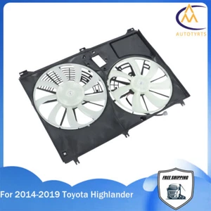 Conjunto de ventilador de refrigeración de radiador de doble motor para Toyota Highlander 163630P230 14-19 - Imagen 1 de 10