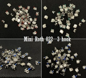 Dental Orthodontic Brackets Braces Mini Roth 022 Slot Hook 3 Metal Bulk pack - Picture 1 of 12
