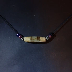 Antigua cadena de amuletos de Nepal con buena DZI de ágata - Imagen 1 de 13