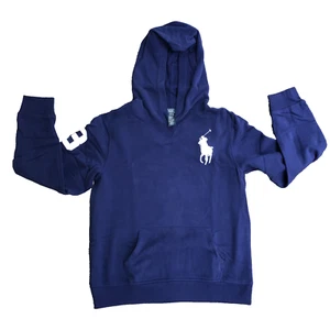 Polo Ralph Lauren Youth Boy Size XL(18-20) Pony Logo Hoodie Blue Pullover - Picture 1 of 12