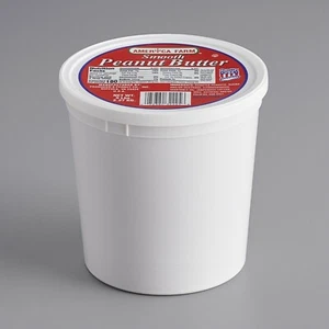 6/Case 5 lb. Tub Bulk Wholesale Gluten-Free Creamy Smooth Peanut Butter - Picture 1 of 3