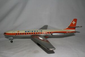1960's Arnold Made in Germany Swissair Tin Friction Airplane, Nice Original