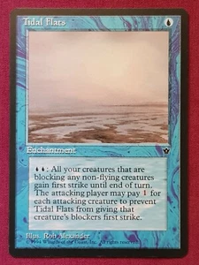 Magic The Gathering FALLEN EMPIRES TIDAL FLATS ALEXANDER B blue card MTG - Picture 1 of 2