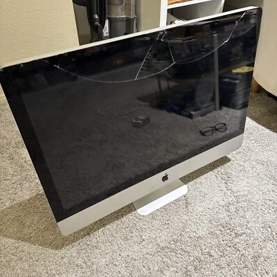 Apple iMac A1312 27 inch Year 2009 Cracked Screen For Parts Only **PLEASE READ** - Image 1 of 4