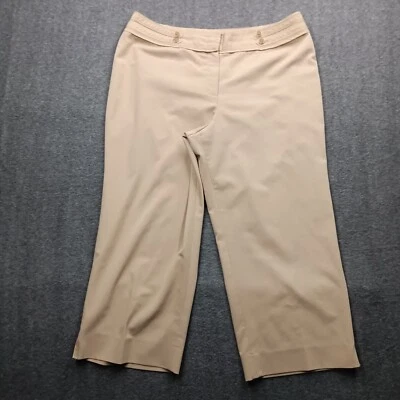 Larry Levine Pants Womens 14 Beige Crop Dress Work Office Career Professional - Image 1 of 4