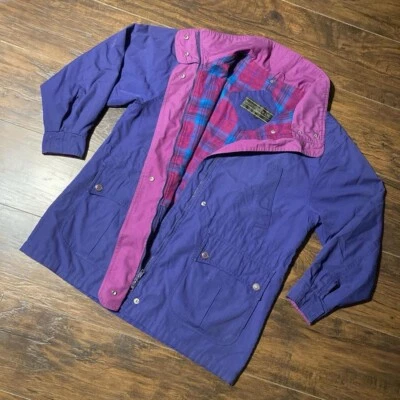 Abrigo Pacific Trail Chore Años 80 Vintage Púrpura Mujer’s Grande Foto 1 de 4