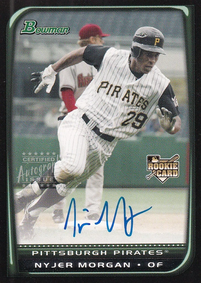 2008 BOWMAN ROOKIE AUTOGRAPH NYJER MORGAN RC #222 PITTSBURGH PIRATES - Image 1 of 1