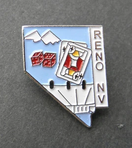 RENO NEVADA STATE MAP LAPEL PIN BADGE 3/4 INCH - Picture 1 of 2