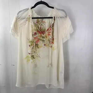 Rose + Olive floral lightweight blouse size 3X - Picture 1 of 6